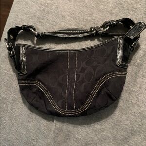 Authentic small black coach purse